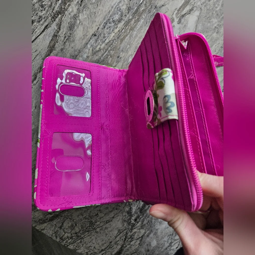 Vera Bradley Turn-lock Wallet In Retired Julep Tulip Print - Picture 9 of 10